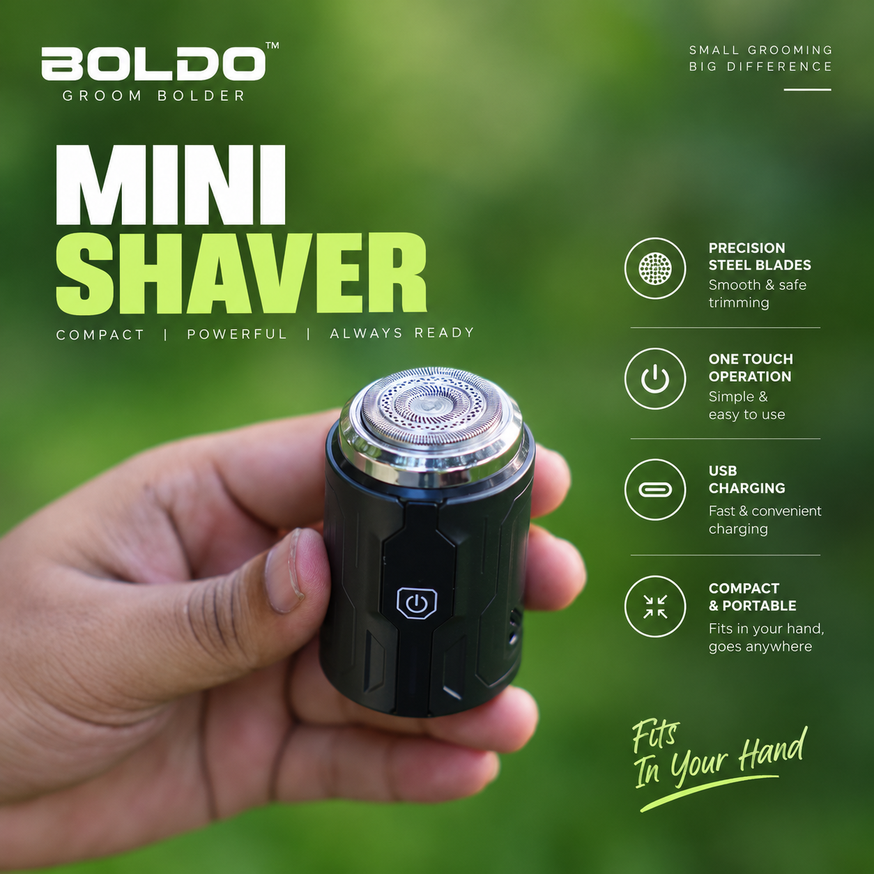 BOLDO Mini Shaver